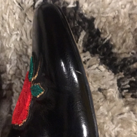 Zara red rose black loafers - Picture 5 of 8